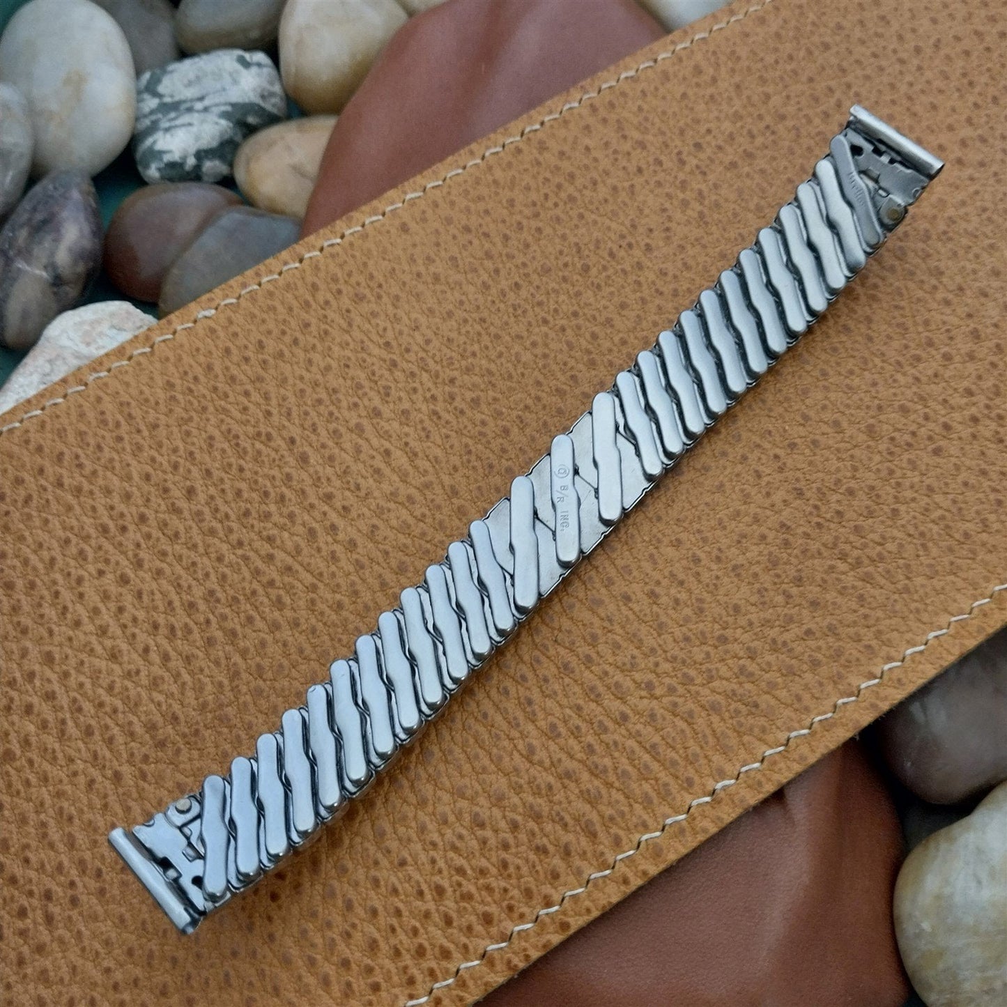 5/8" Stainless Steel Bretton Engravable 1940s Unused Vintage Watch Band