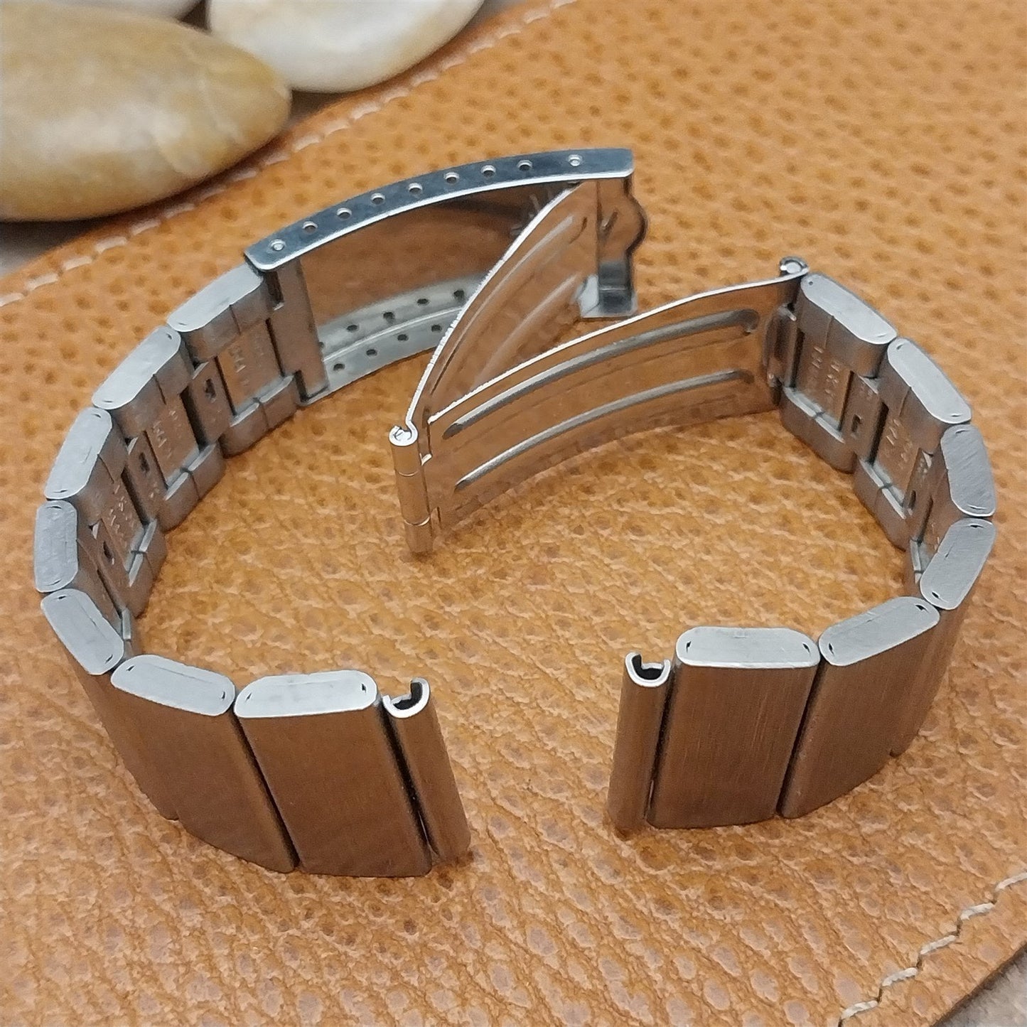 Microsonic LED 19mm Stainless Steel nos Prospect Unused 1970s Vintage Watch Band