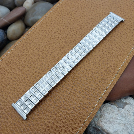 19mm 18mm mcm 1958 White Gold Filled Speidel USA Unused Vintage Watch Band