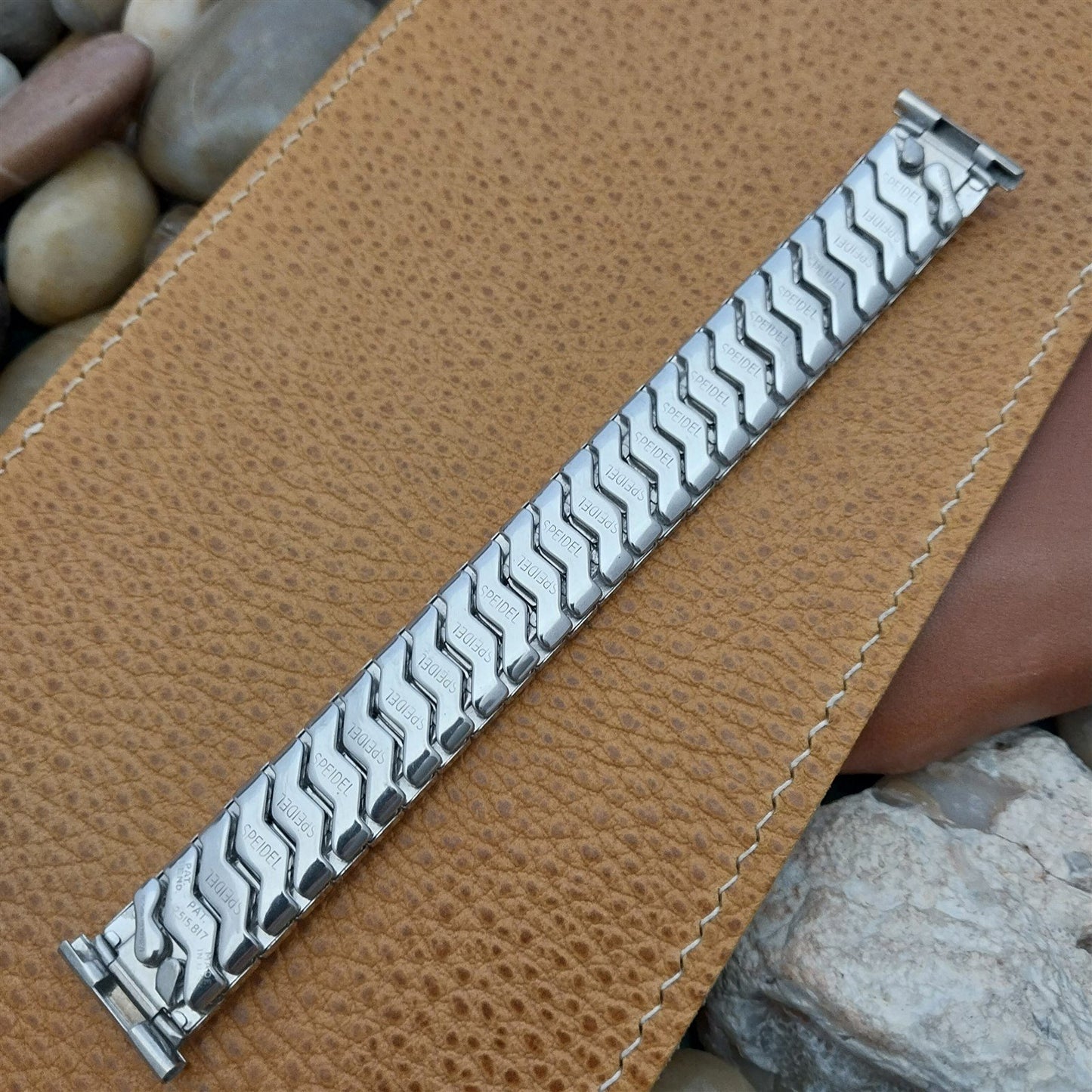 19mm 18mm mcm 1958 White Gold Filled Speidel USA Unused Vintage Watch Band