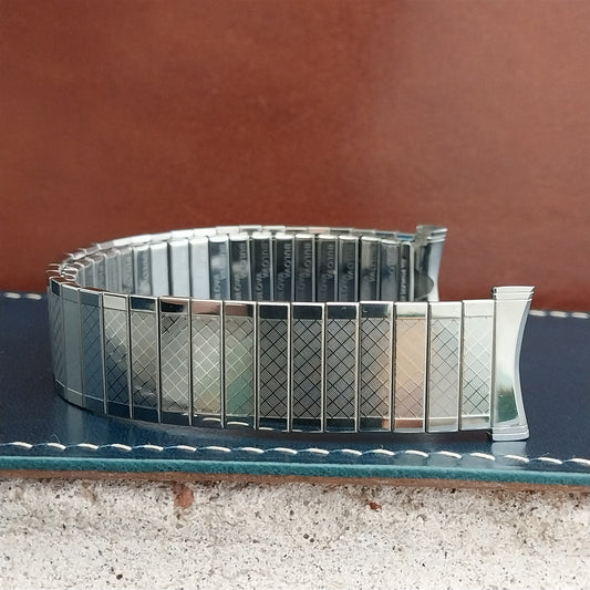 Bulova Stainless Steel Expansion nos 16mm 18mm 19mm 1970s Vintage Watch Band