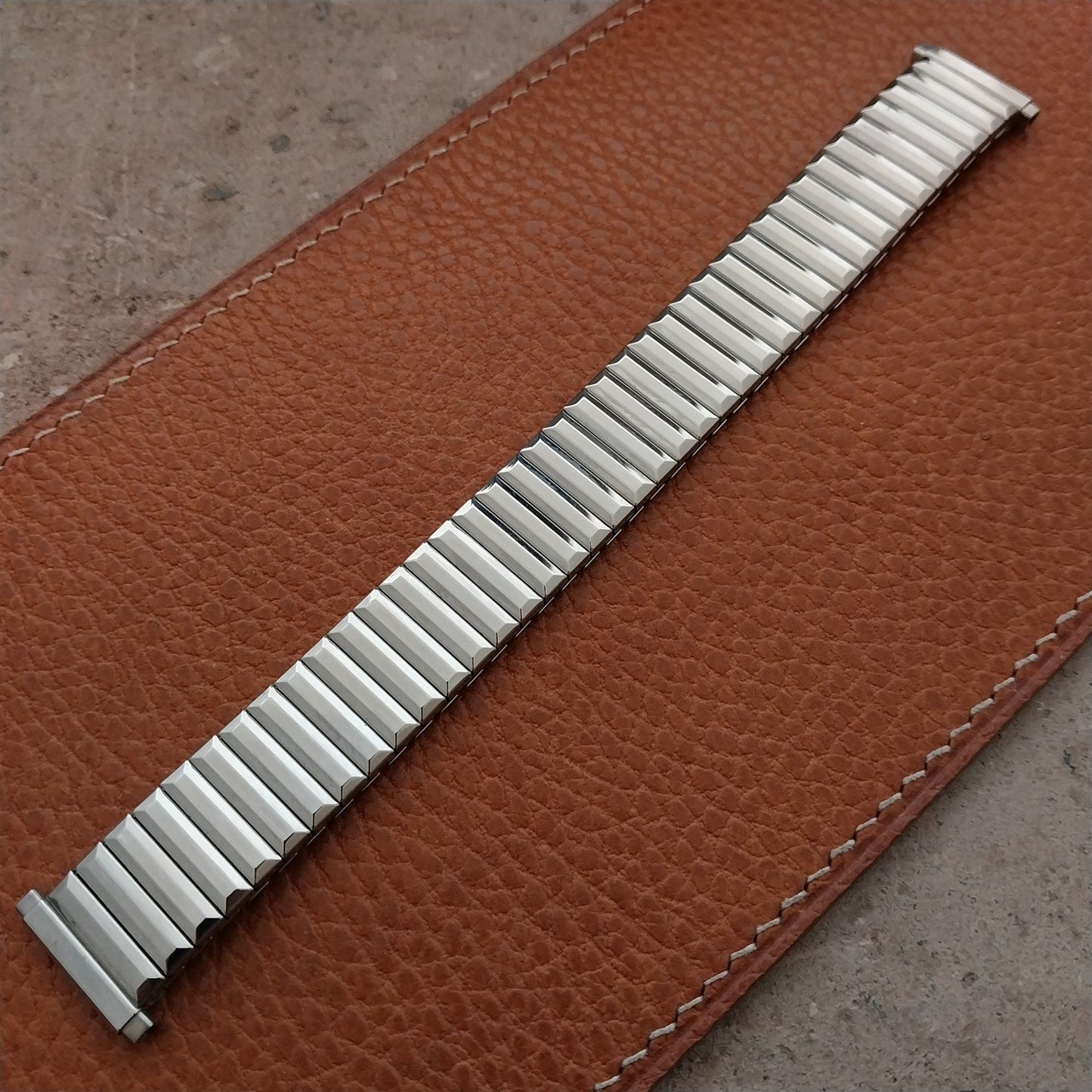 1970s Speidel Fullback Stainless Steel 16mm 18mm 19mm Vintage Watch Band