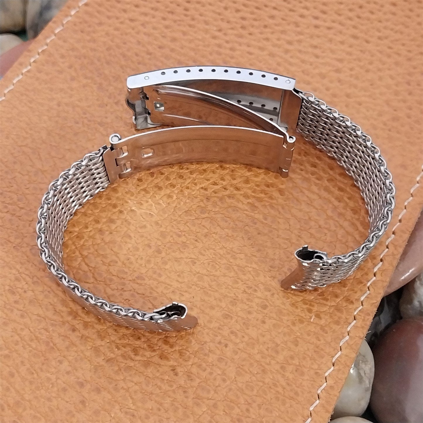 19mm Classic JB Champion USA Stainless Steel Mesh 1960s Vintage Watch Band