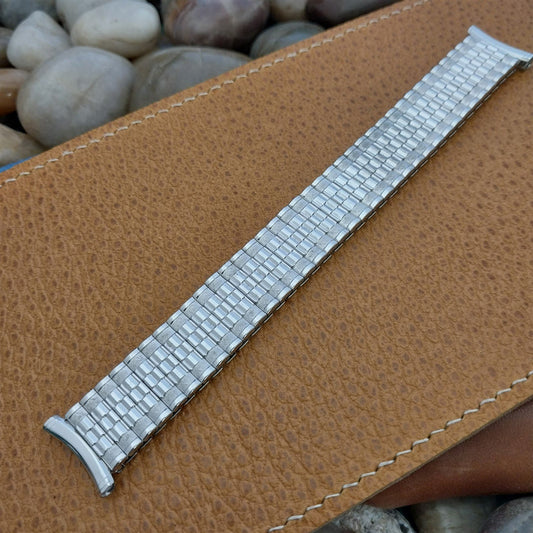 Speidel USA 10k White Gold-Filled nos 1960s Vintage Watch Band