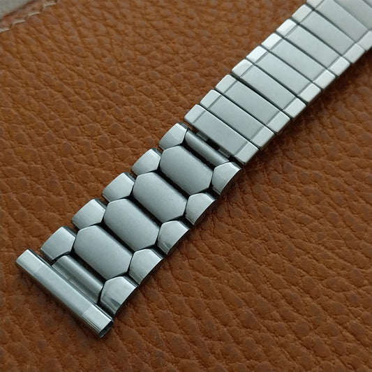 1960s Vintage 19mm 18mm Classic Stainless Steel Stretch Unused Watch Band