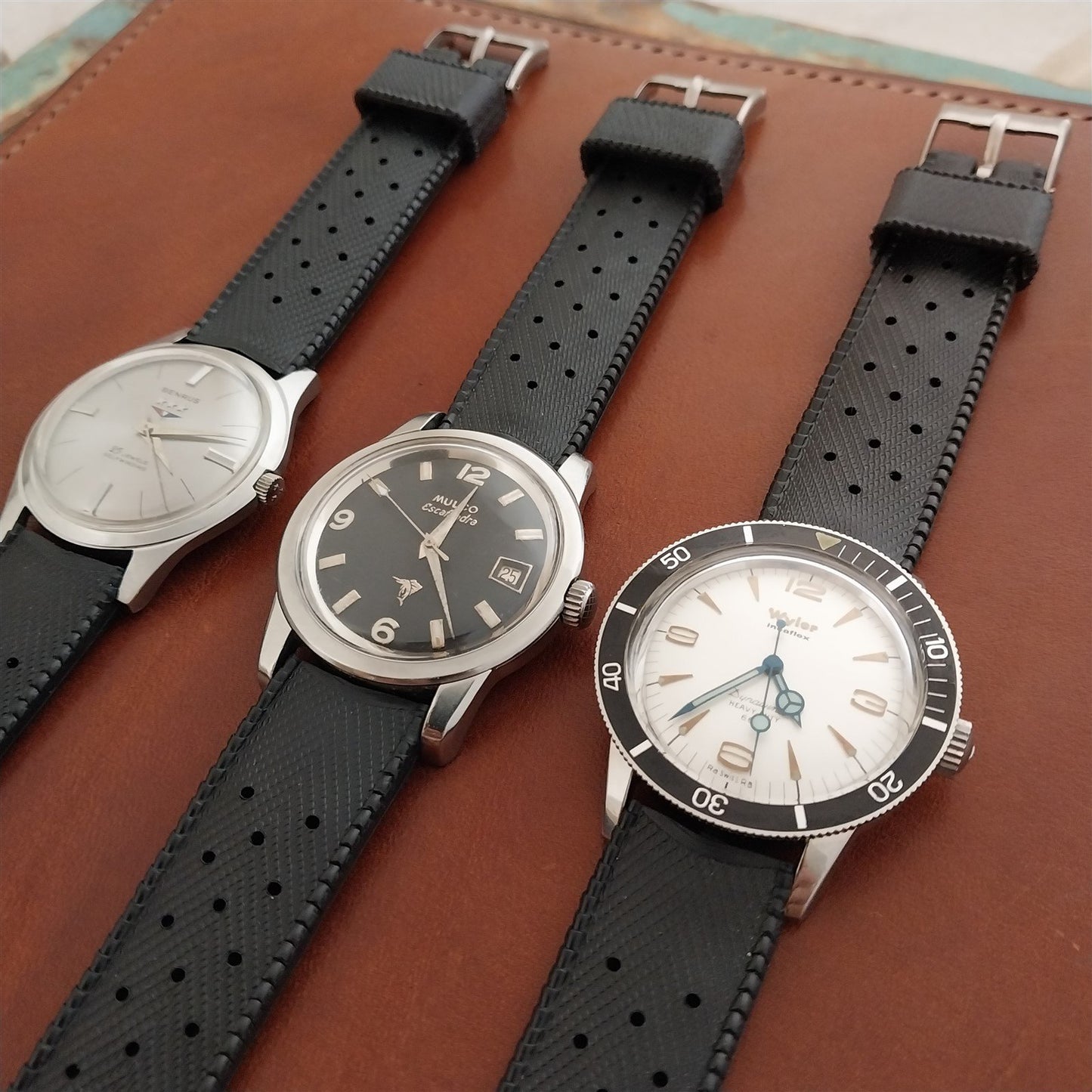 18mm SUB Swiss Perforated Tropical Diver Strap Unused 1960s Vintage Watch Band