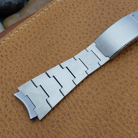 Vintage 19mm Flared 1970s Stainless Steel Baldwin nos Classic Unused Watch Band