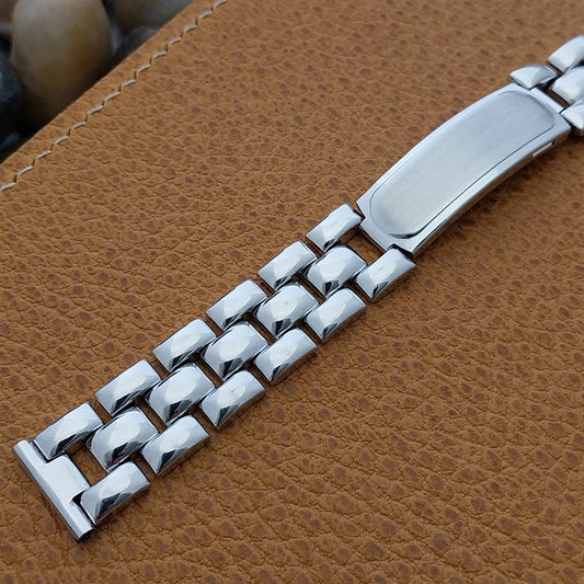 5/8" 16mm 12k White Gold-Filled Classic Kestenmade USA 1950s Vintage Watch Band
