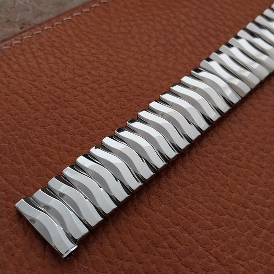 18mm 19mm Stainless Steel Expansion JB Champion Unused 1960s Vintage Watch Band