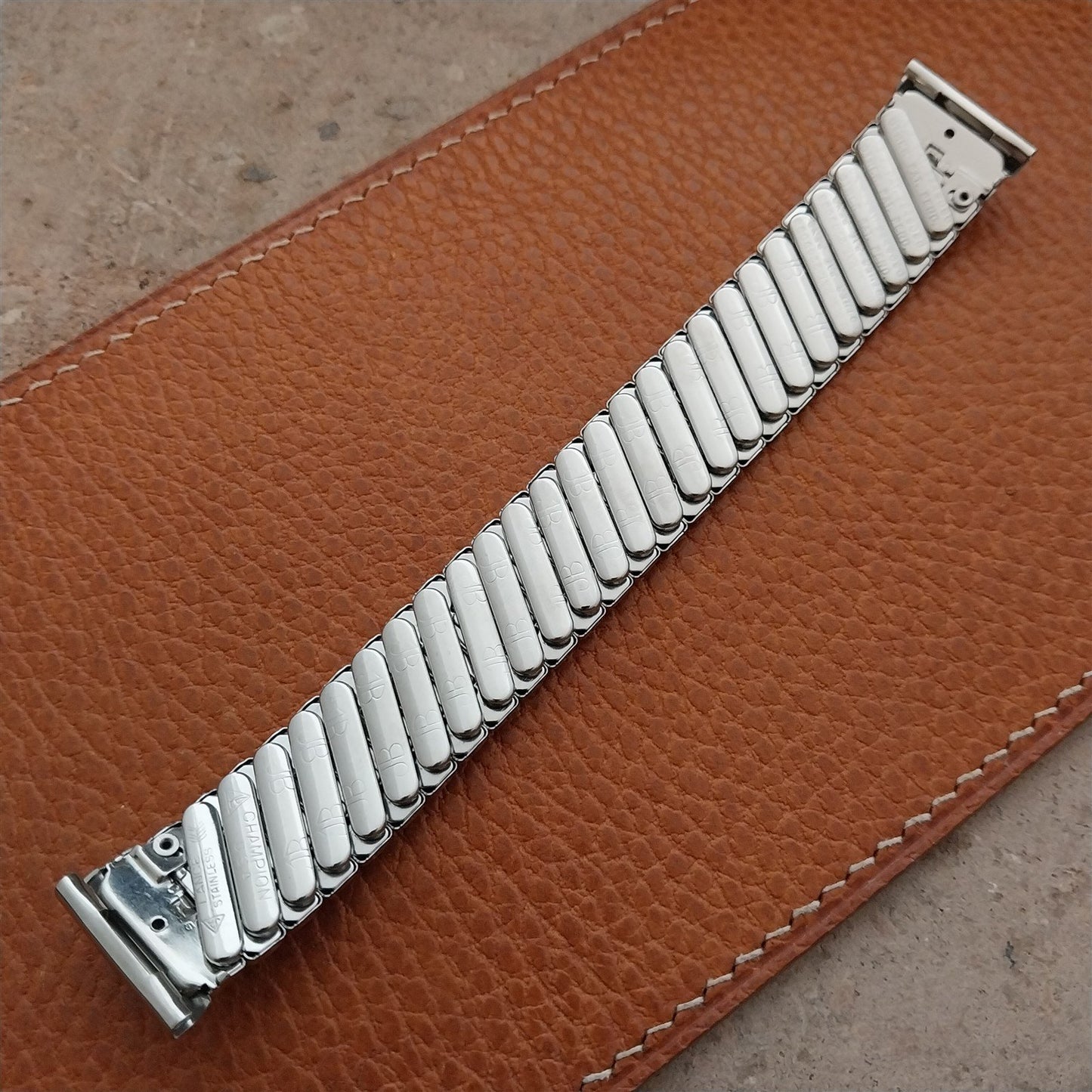18mm 19mm Stainless Steel Expansion JB Champion Unused 1960s Vintage Watch Band