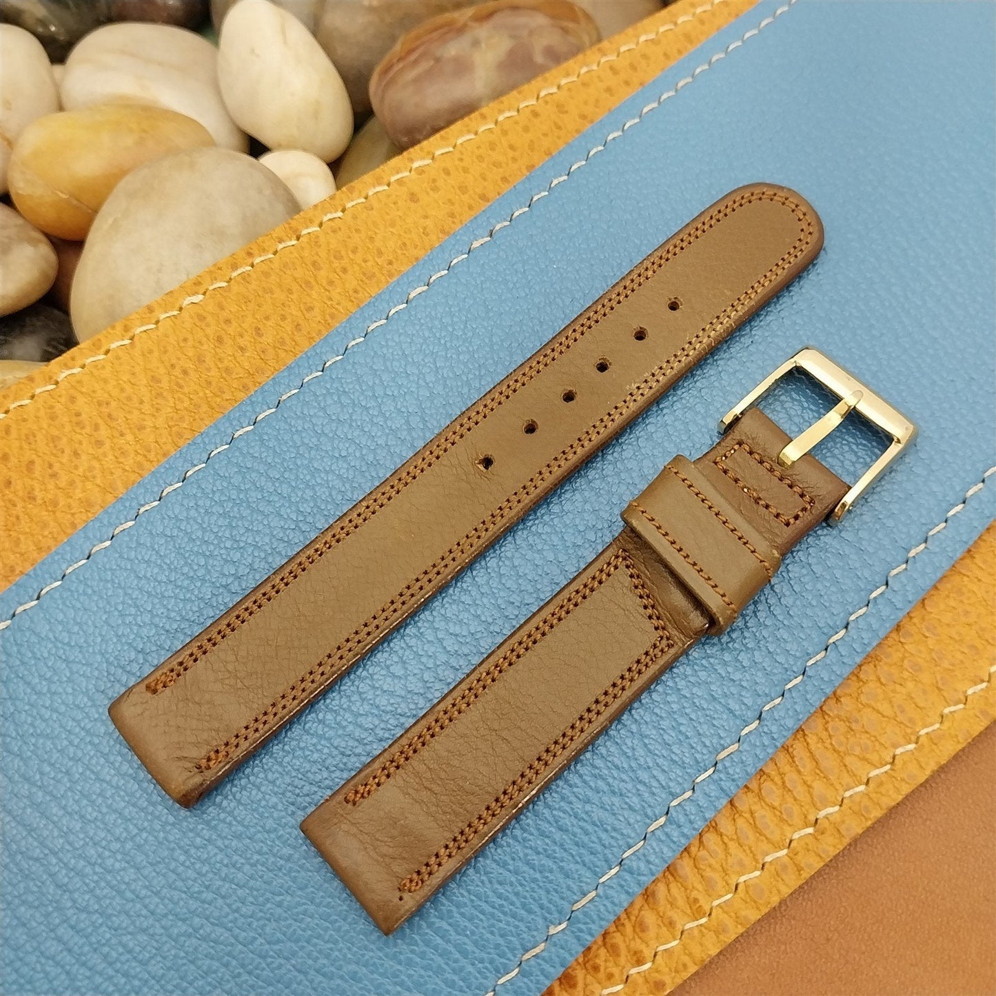 5/8 Double-Stitch Panama Calf Rare 1950s USA Made nos Vintage Watch Band