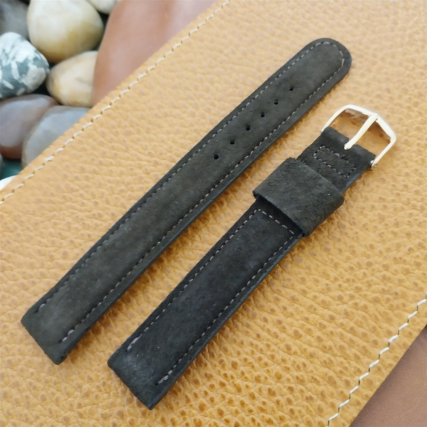 5/8" JB Champion Long Brushed Pigskin Classic 1960s Unused Vintage Watch Band