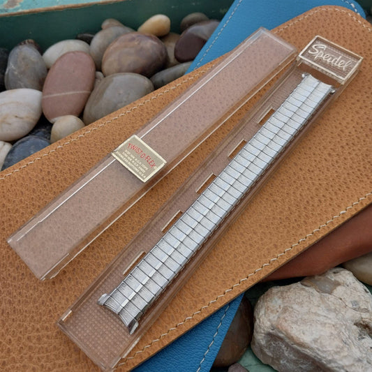 19mm 18mm 17mm White Gold Fill Stretch Classic Speidel 1960s Vintage Watch Band