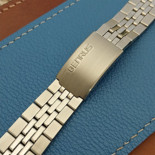 11/16" Benrus Stainless Steel Logo Clasp Unused Classic 1970s Vintage Watch Band