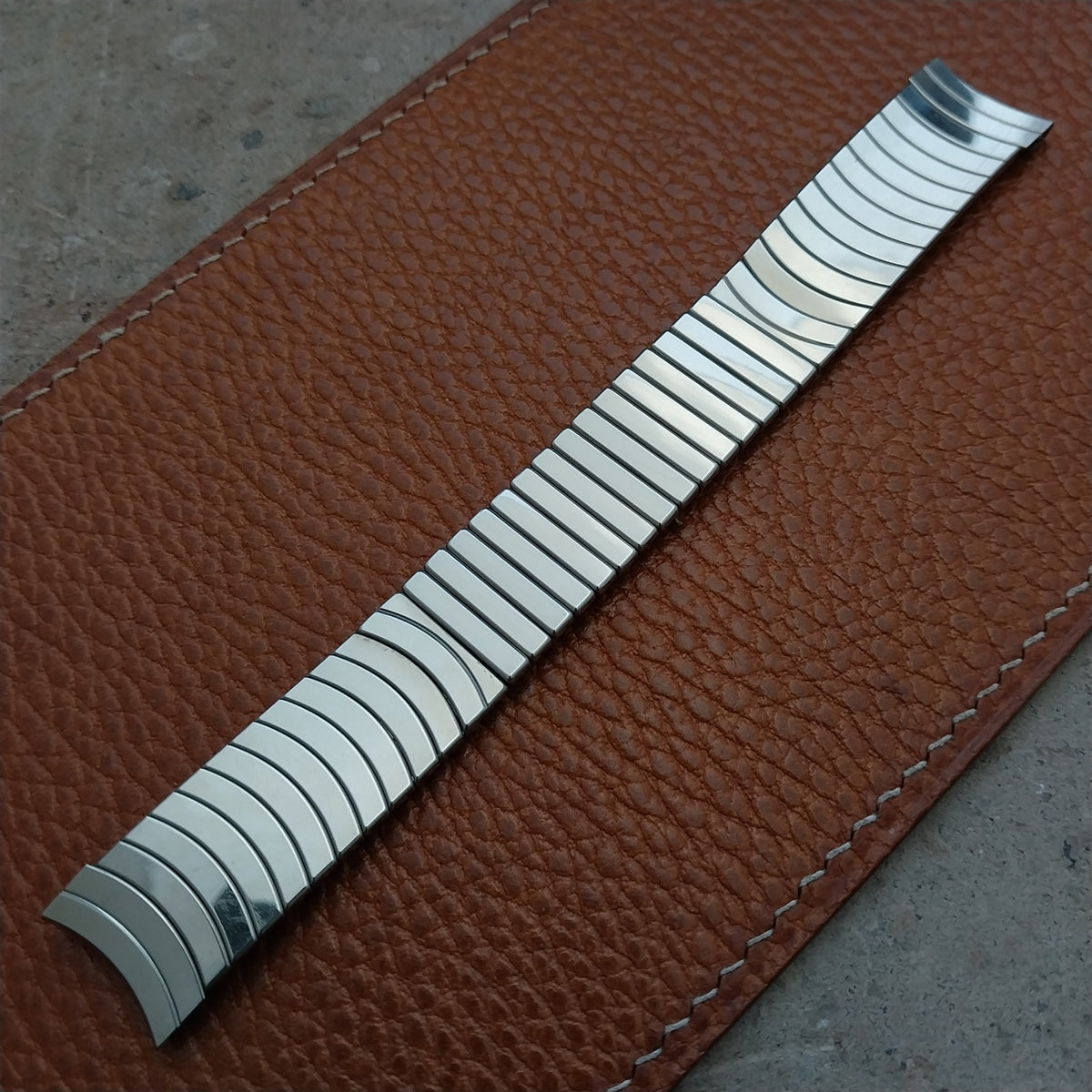 Vintage 17.2mm White Gold Filled JB Champion 1950s nos Watch Band