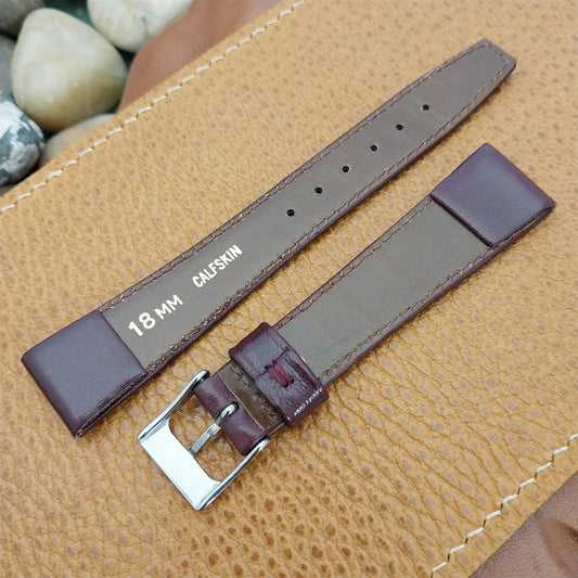 18mm Military Wire Lug New Old Mormac Calf Leather nos Vintage Watch Band