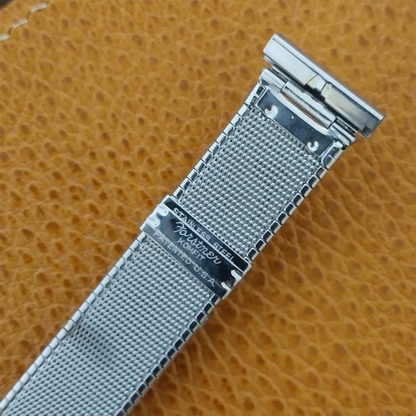 19mm 18mm Forstner Komfit USA Classic Stainless Steel 1950s Vintage Watch Band