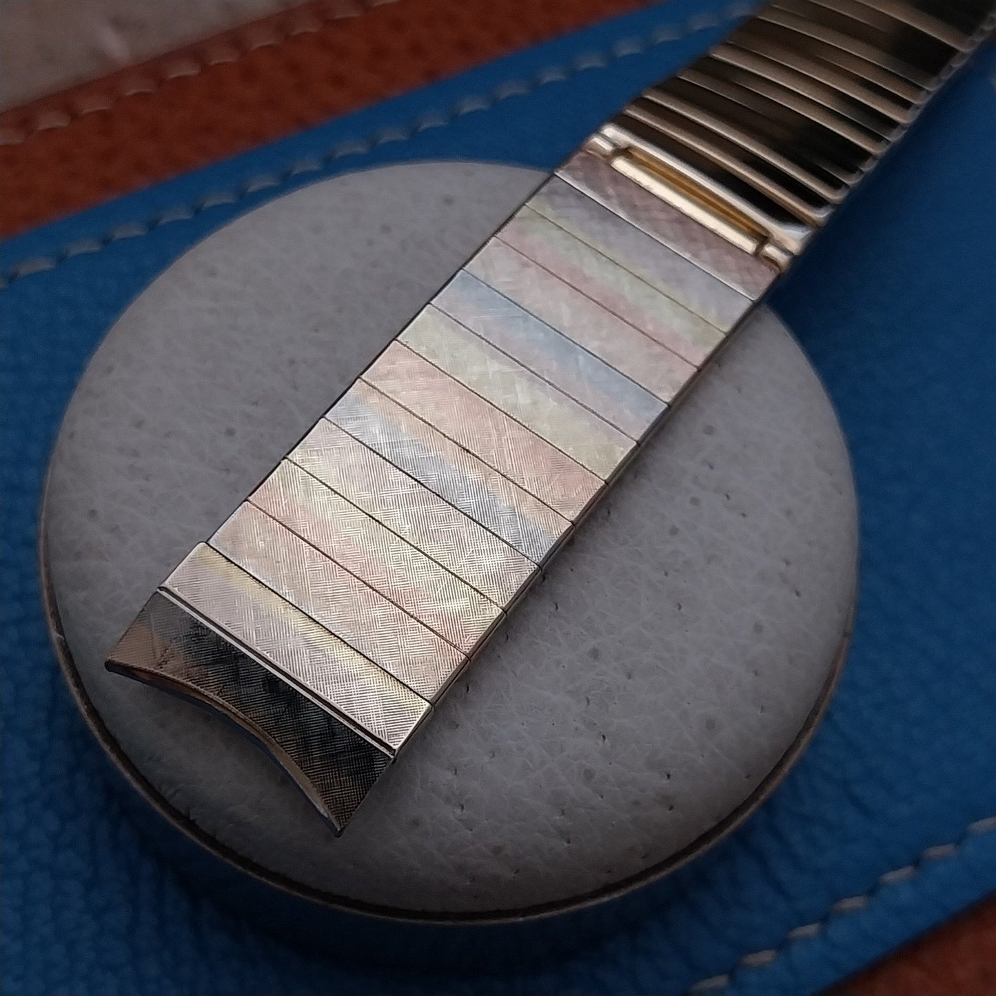 5/8" JB Champion White Rose & Yellow Gold-Filled 1960s Vintage Watch Band