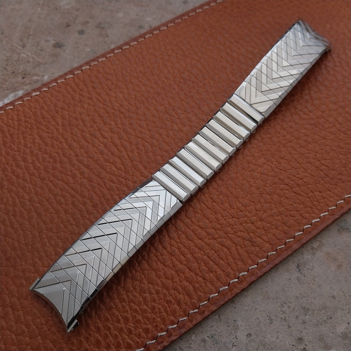 19mm 18mm Vintage Watch Band 1960s Stainless Steel Classic Kreisler nos Unused