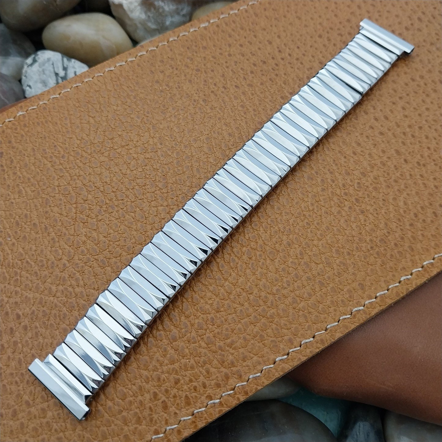 16mm 18mm 19mm 1950s Vintage Watch Band Gemex Classic Stainless Steel Expansion