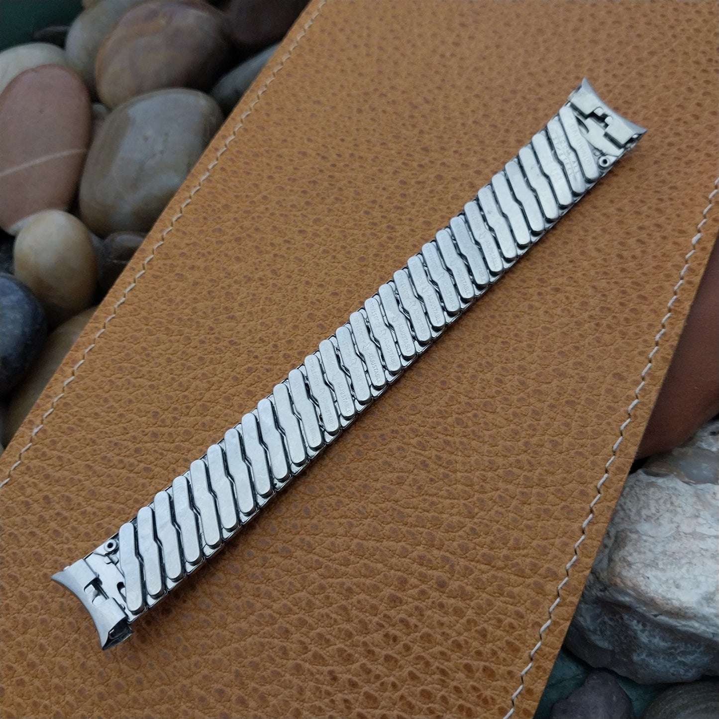 Vintage 17.2mm Baldwin Stainless Steel Classic Stretch Unused Watch Band