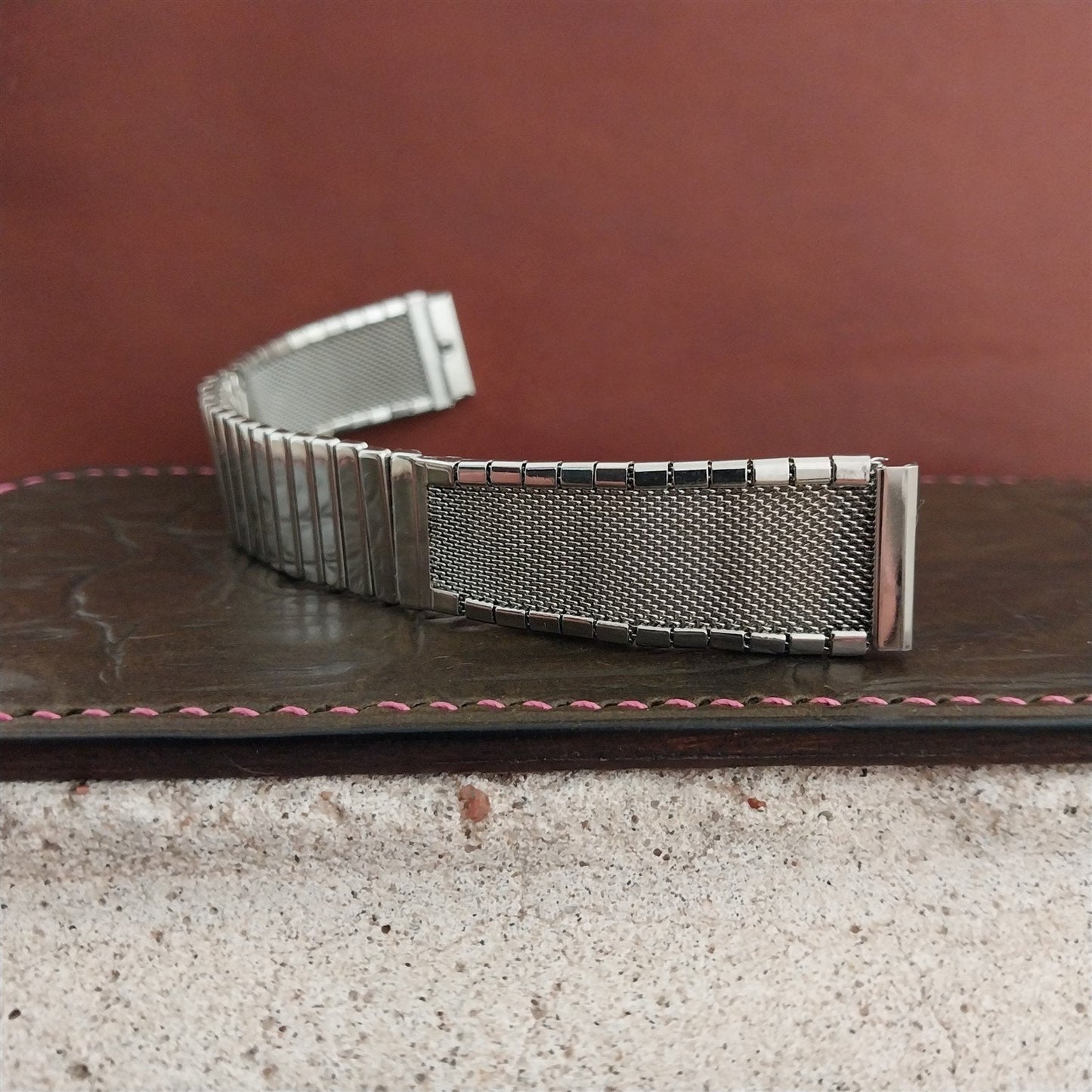 5/8" JB Champion USA Stainless Steel Mesh MCM Unused 1950s-60s Watch Band