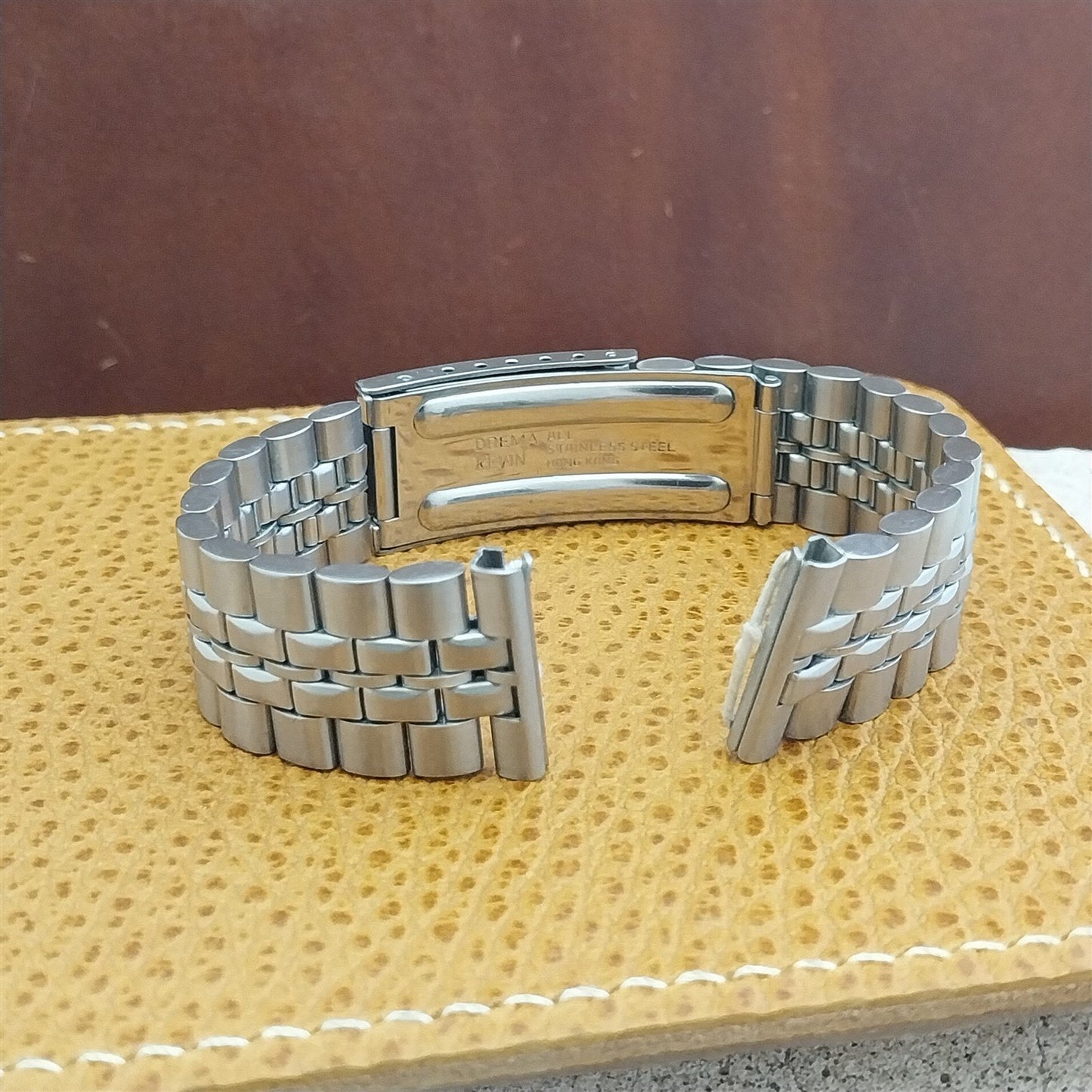 19mm Stainless Steel Diver nos Drema Kevin Bullet-Link 1970s Vintage Watch Band