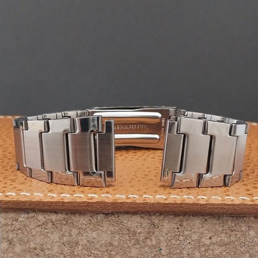 Vintage 19mm Stainless Steel 1970s Old-Stock Flared Classic Unused Watch Band