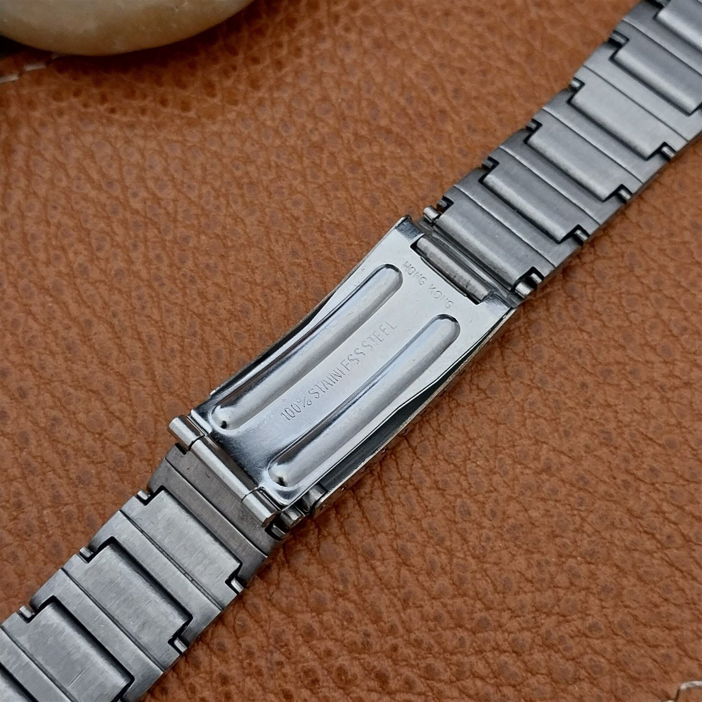 Vintage 19mm Stainless Steel 1970s Old-Stock Flared Classic Unused Watch Band
