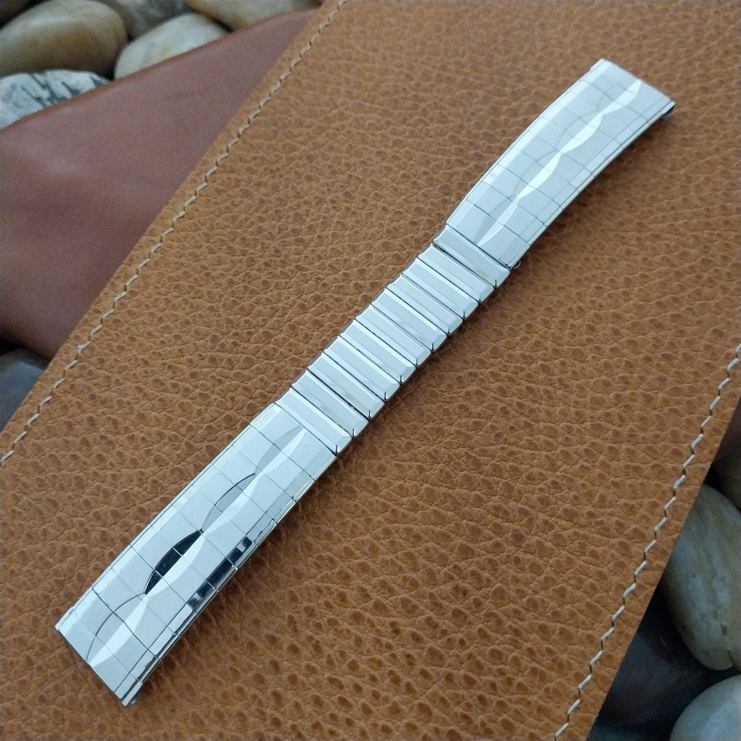 rare 17.2mm White Gold-Filled Kreisler 1960s USA Classic nos Vintage Watch Band