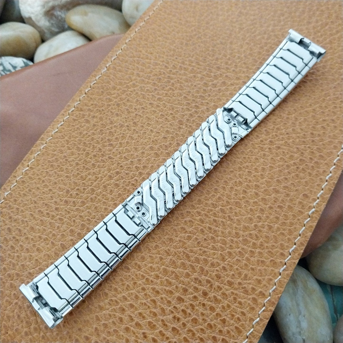 rare 17.2mm White Gold-Filled Kreisler 1960s USA Classic nos Vintage Watch Band