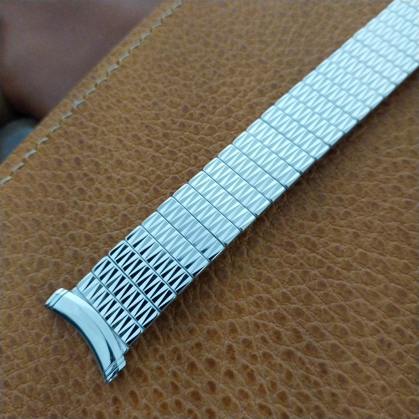 Vintage 19mm 18mm 16mm White Gold-Filled Kreisler USA 1950s Expansion Watch Band