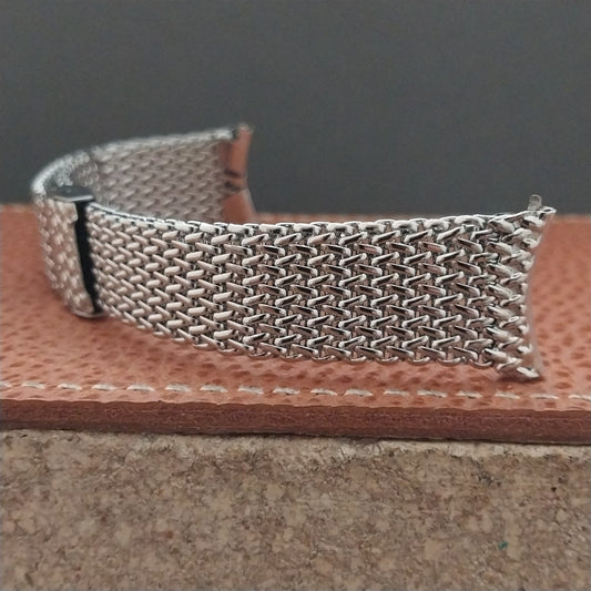 Vintage 19mm Stainless Steel Mesh JB Champion Unused Classic 1960s Watch Band
