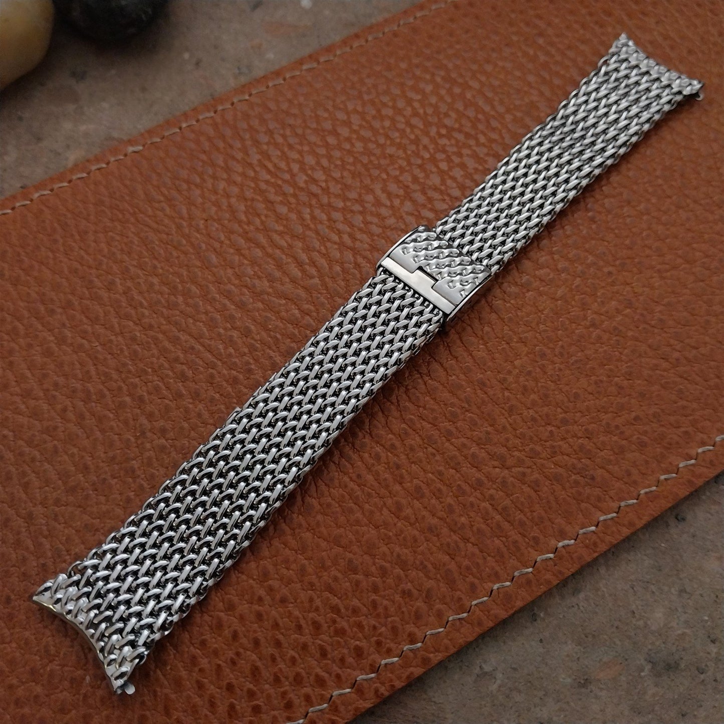 Vintage 19mm Stainless Steel Mesh JB Champion Unused Classic 1960s Watch Band