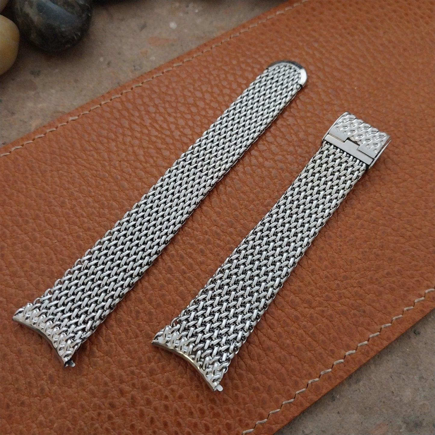 Vintage 19mm Stainless Steel Mesh JB Champion Unused Classic 1960s Watch Band