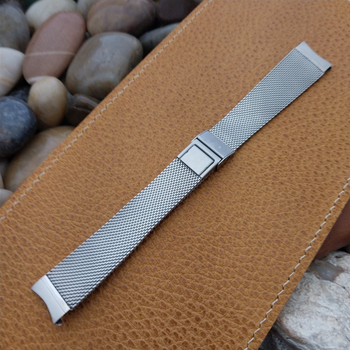 17.2mm Stainless Steel Mesh JB Champion USA Unused 1960s Vintage Watch Band