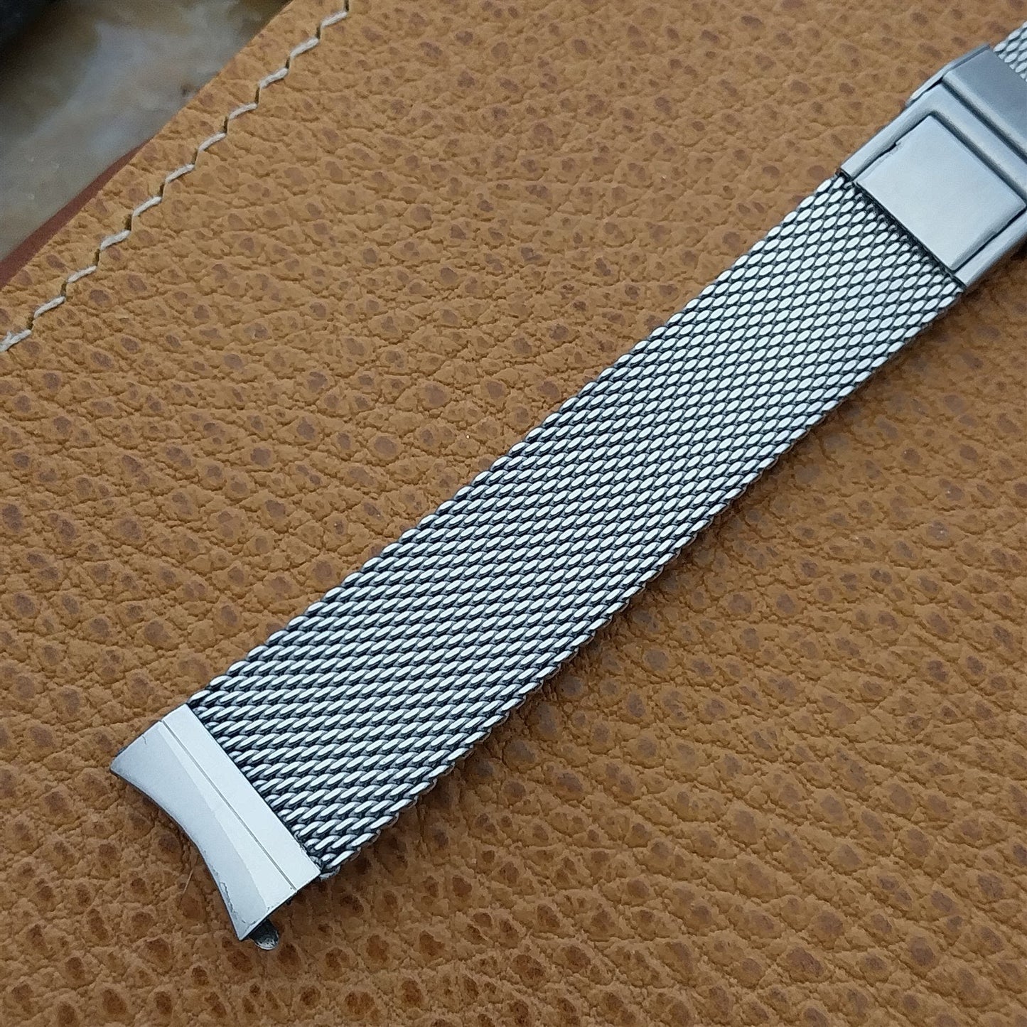 17.2mm Stainless Steel Mesh JB Champion USA Unused 1960s Vintage Watch Band