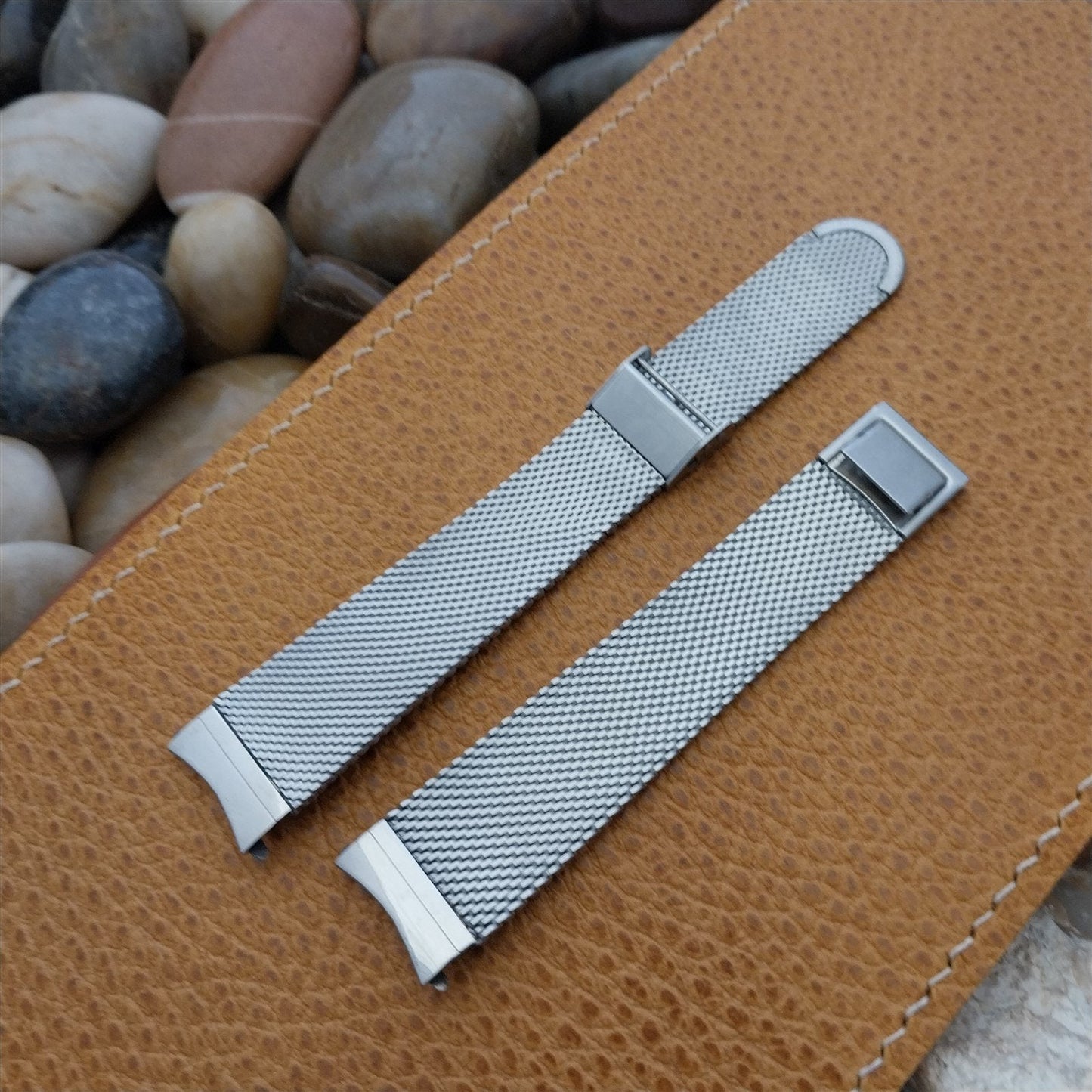 17.2mm Stainless Steel Mesh JB Champion USA Unused 1960s Vintage Watch Band