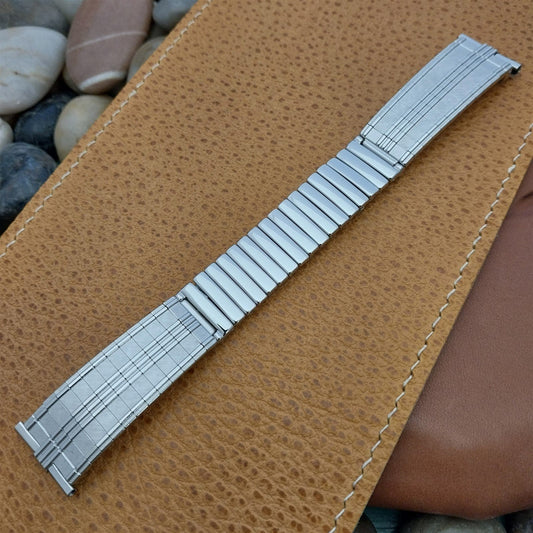 1960s nos Vintage Watch Band 19mm JB Champion Stainless Steel Center Expansion