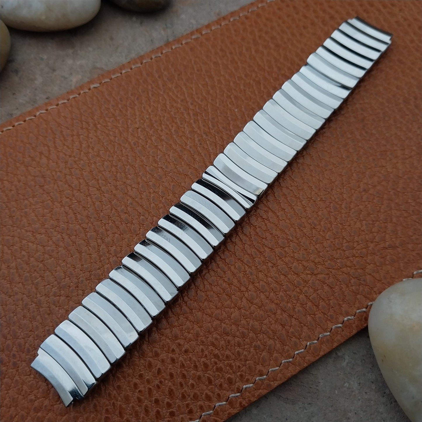 9/16" Stainless Steel JB Champion USA Wide 1950s nos Vintage Watch Band