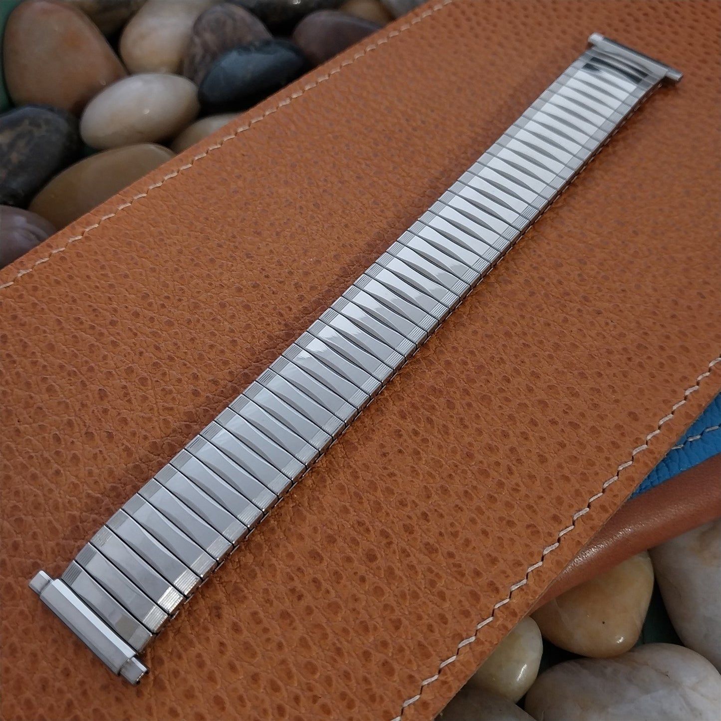 1970s JB Champion 18mm 20mm Stainless Steel Stretch Unused Vintage Watch Band