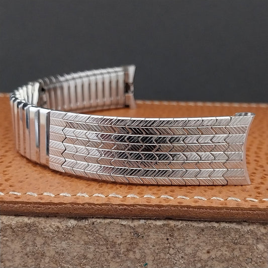 Vintage 17.2mm White Gold-Filled Kreisler Classic Unused NOS 1960s Watch Band