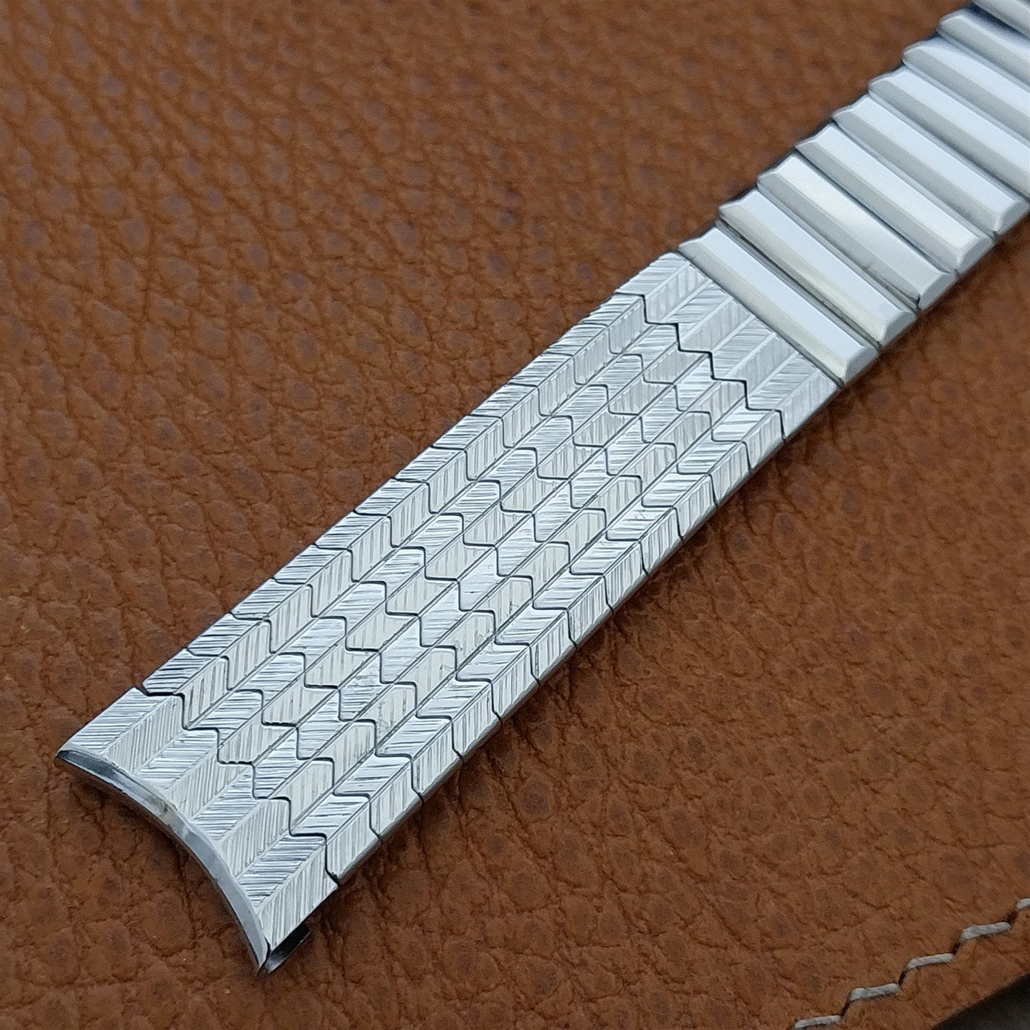 Vintage 17.2mm White Gold-Filled Kreisler Classic Unused NOS 1960s Watch Band