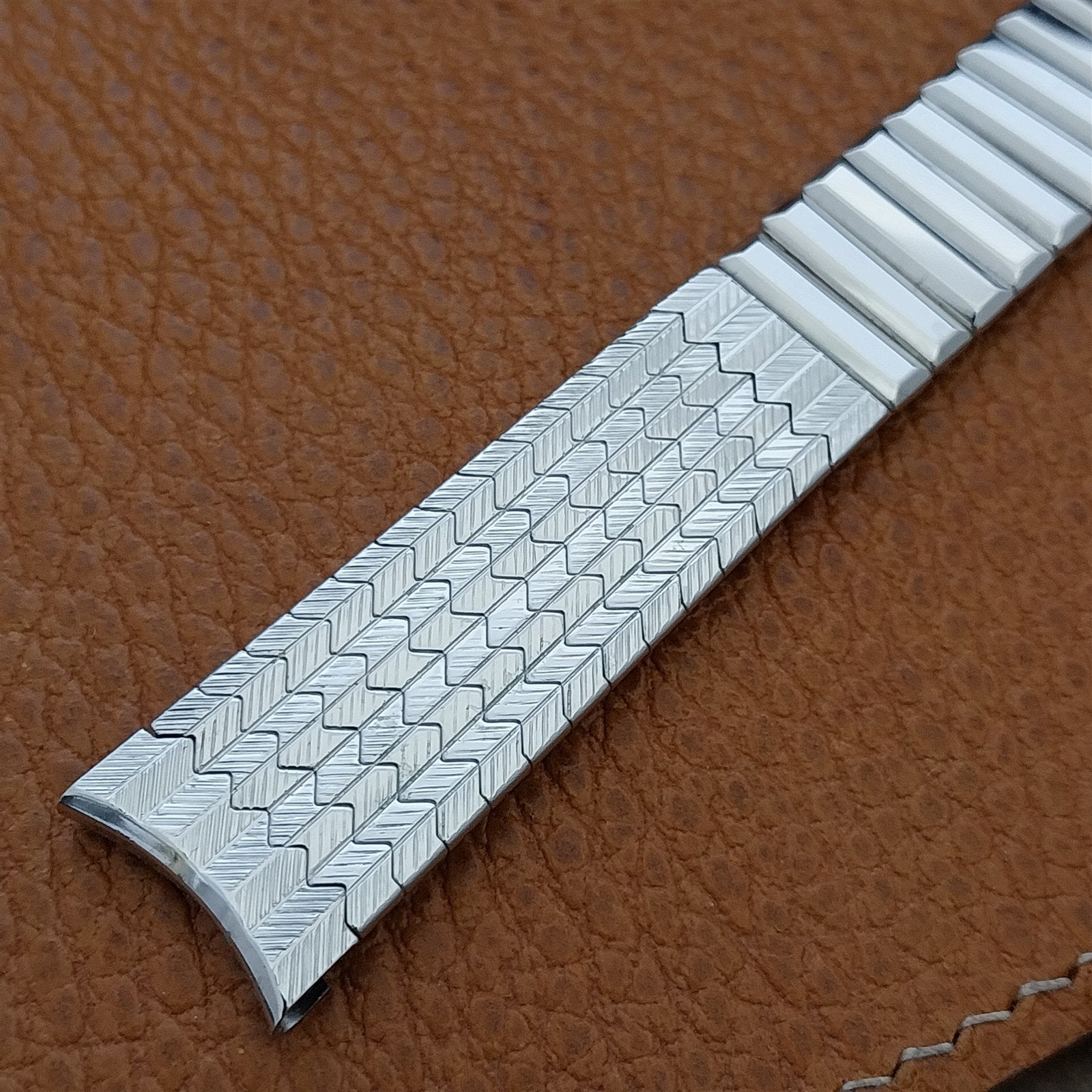 Vintage 17.2mm White Gold-Filled Kreisler Classic Unused NOS 1960s Watch Band