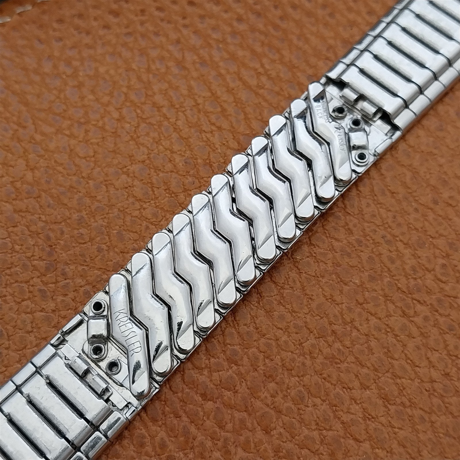Vintage 17.2mm White Gold-Filled Kreisler Classic Unused NOS 1960s Watch Band