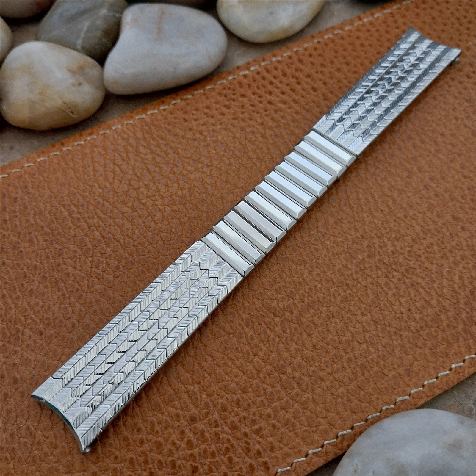 Vintage 17.2mm White Gold-Filled Kreisler Classic Unused NOS 1960s Watch Band