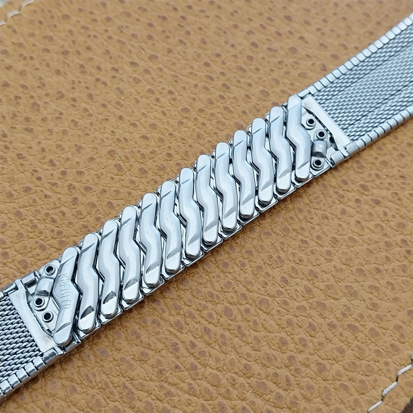 Vintage 17.2mm Kreisler Stainless Steel Classic Stretch Unused 1960s Watch Band