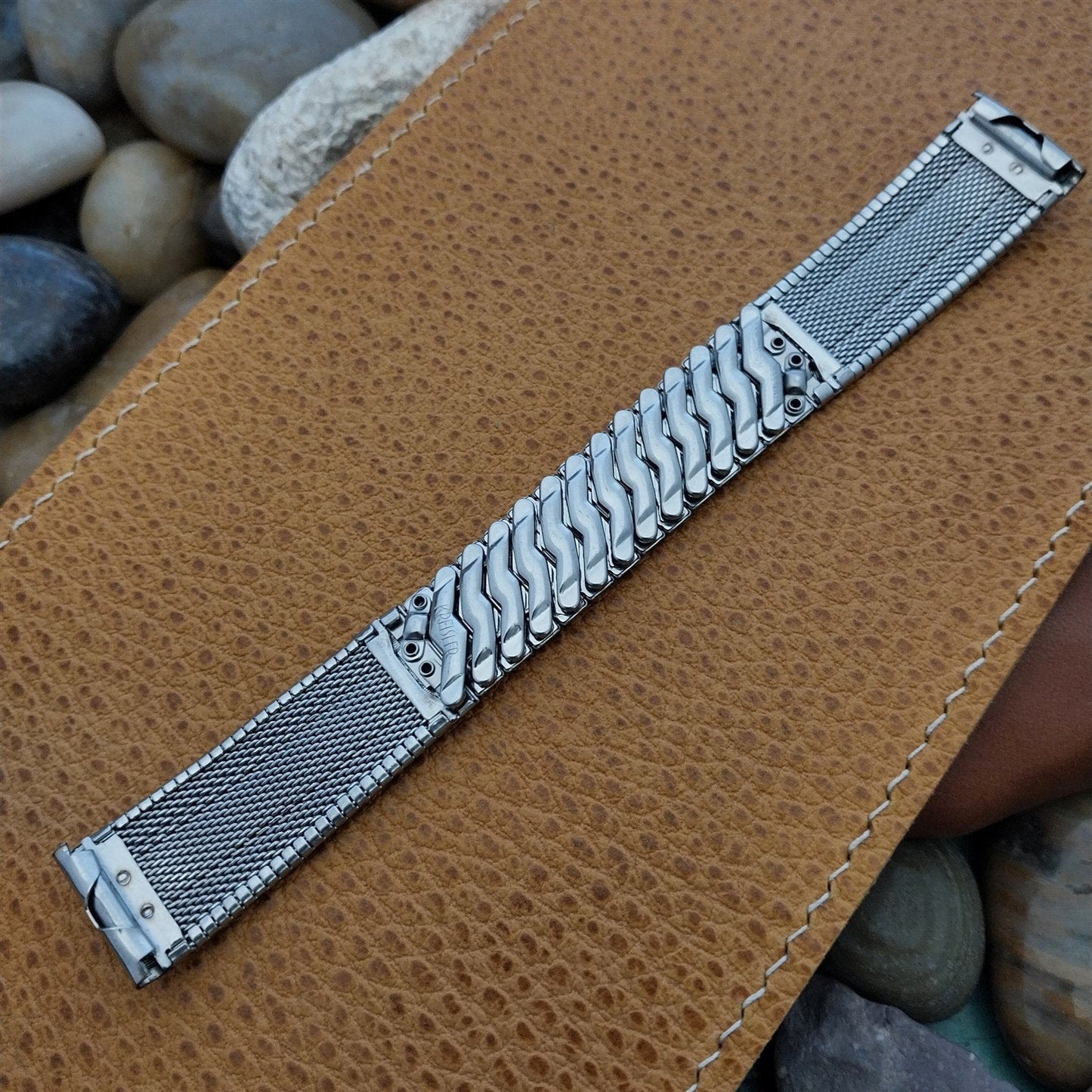 Vintage 17.2mm Kreisler Stainless Steel Classic Stretch Unused 1960s Watch Band