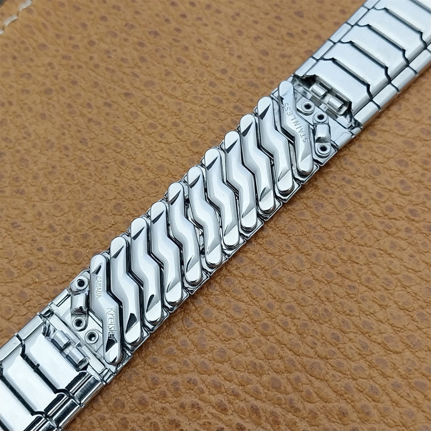 19mm 18mm Kreisler USA Stainless Steel Unused 1960s Unused Vintage Watch Band