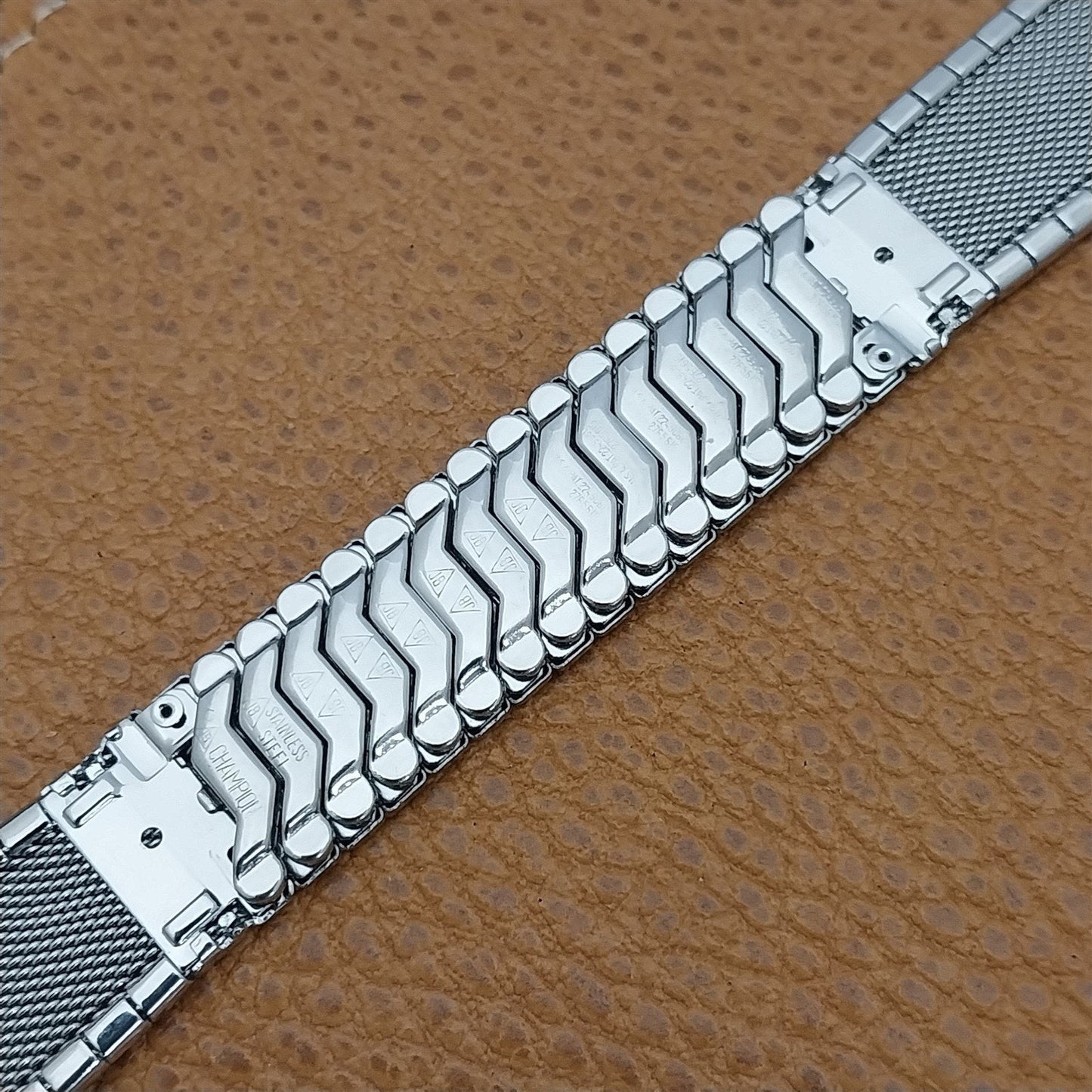 Vintage 17.2mm 1960s Stainless Steel Mesh Classic JB Champion Unused Watch Band